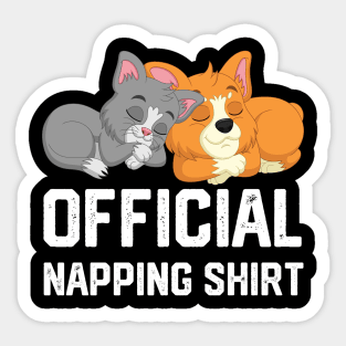 officiall napping shirt Sticker